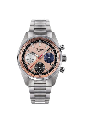 Relógio Sugess Grand Tourer Salmon Steel Cronógrafo Aço Inox Masculino