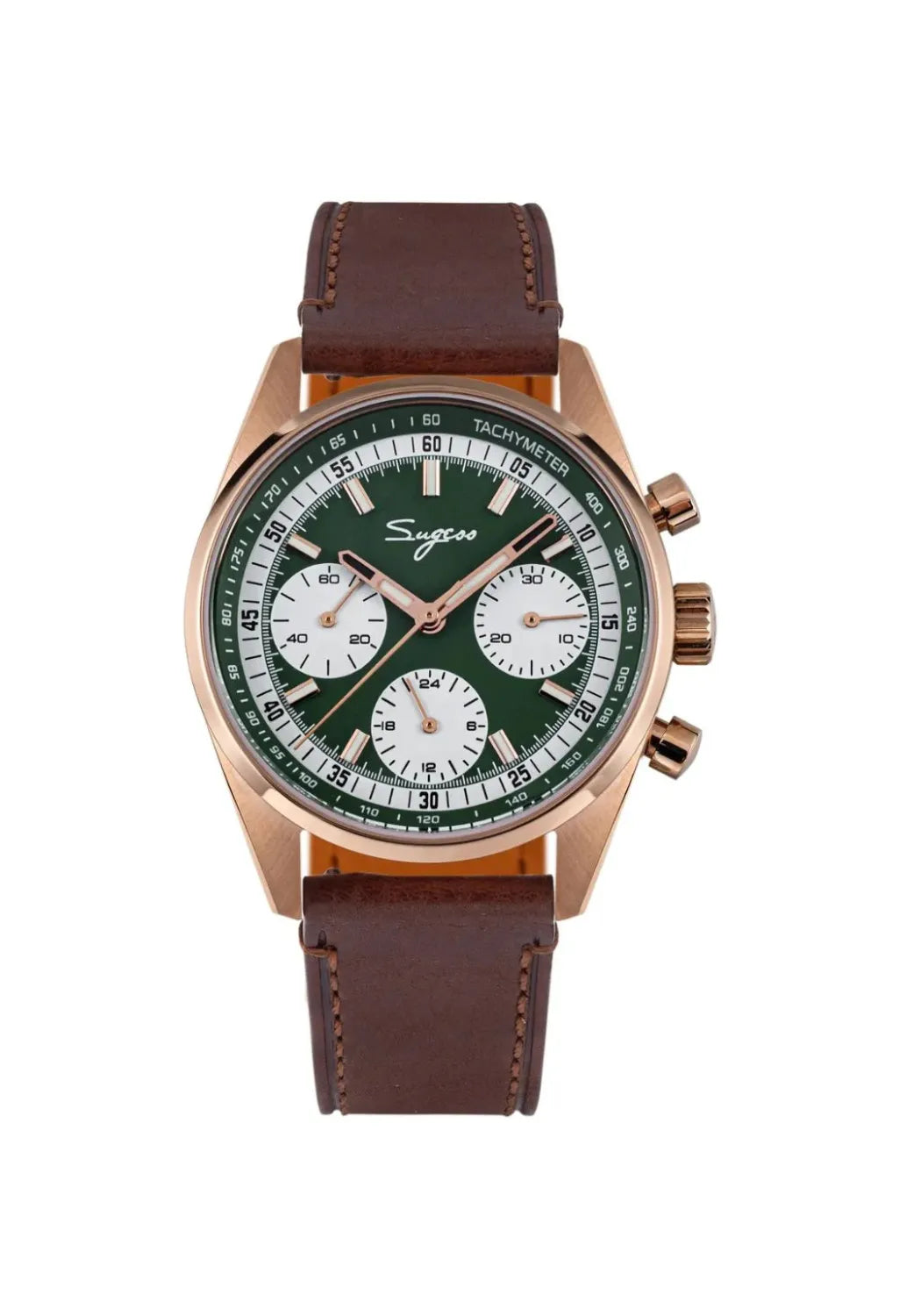 Relógio Sugess Grand Tourer Racing Green Cronógrafo Mecânico Verde