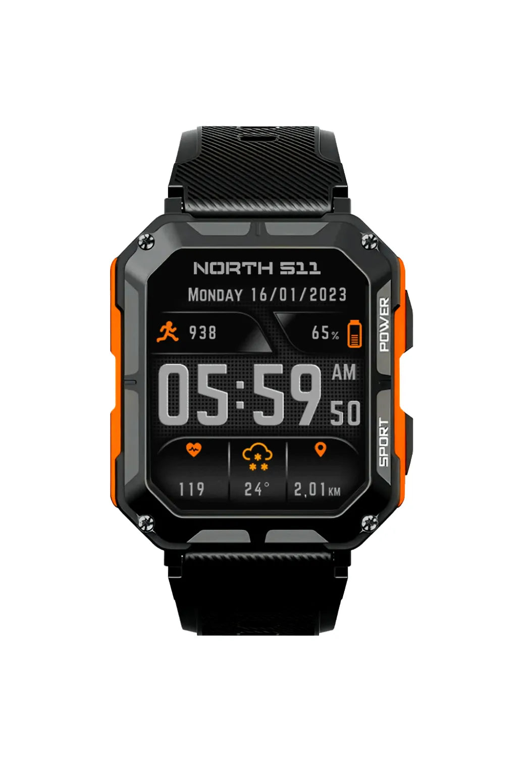 Smartwatch Militar North 511 Masculino Tela 1.32 Prova Dágua