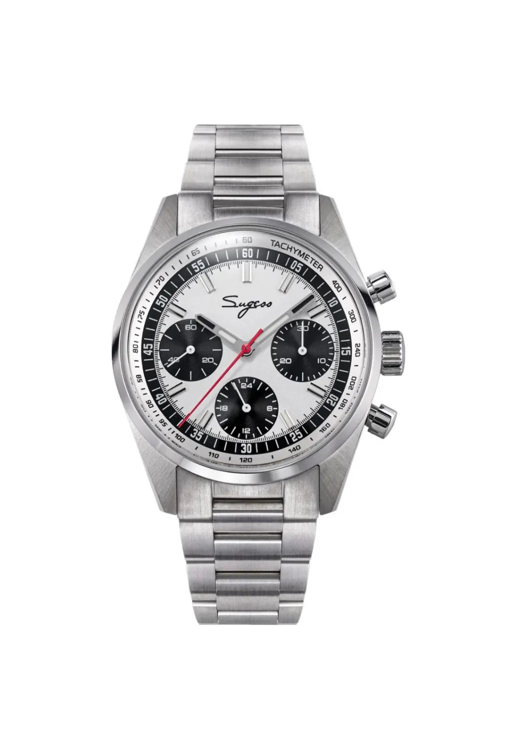 Relógio Sugess Grand Tourer Steel Panda Cronógrafo Aço Inox Masculino