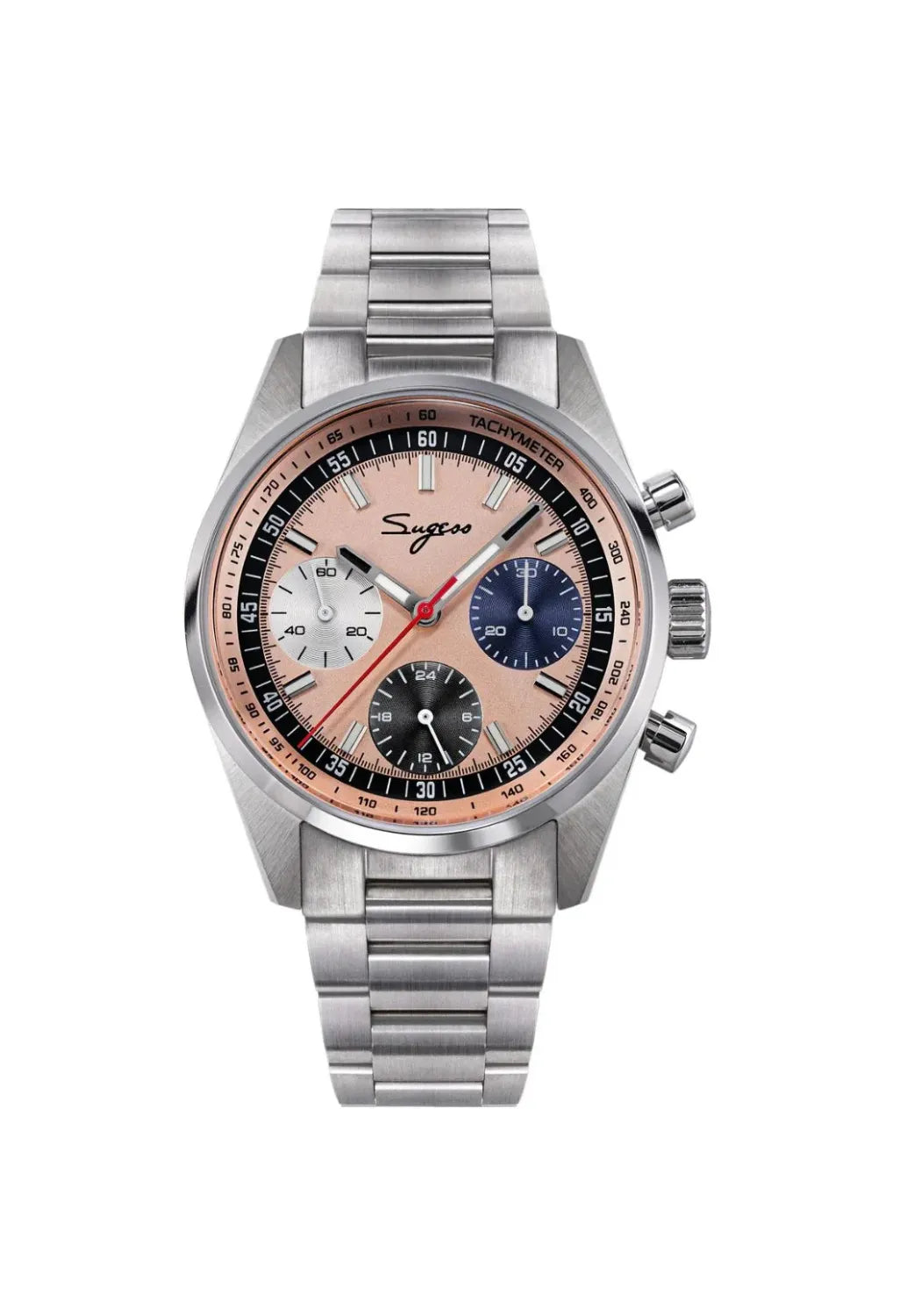 Relógio Sugess Grand Tourer Salmon Steel Cronógrafo Aço Inox Masculino